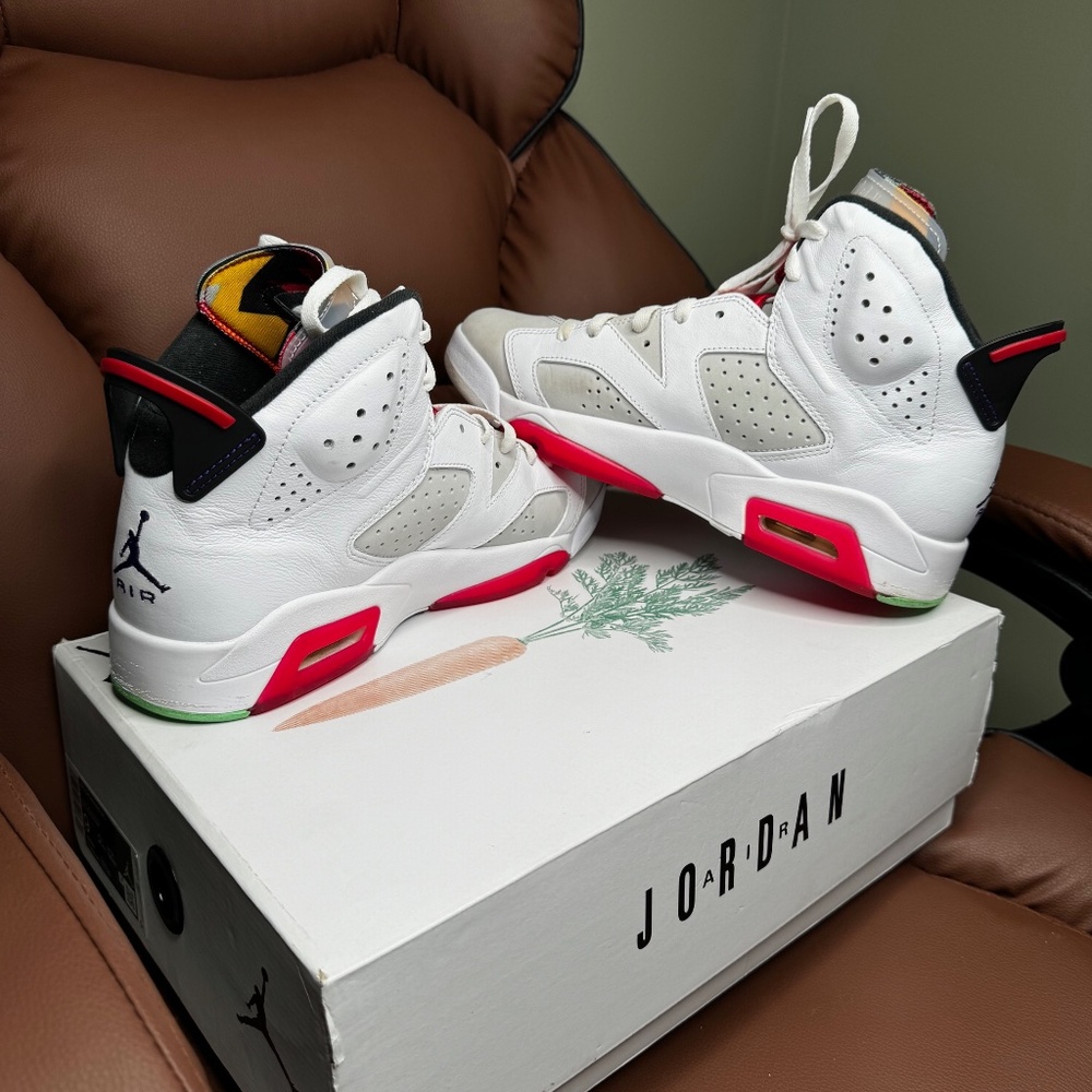 Air Jordan 6 White & Grey & Red Retro